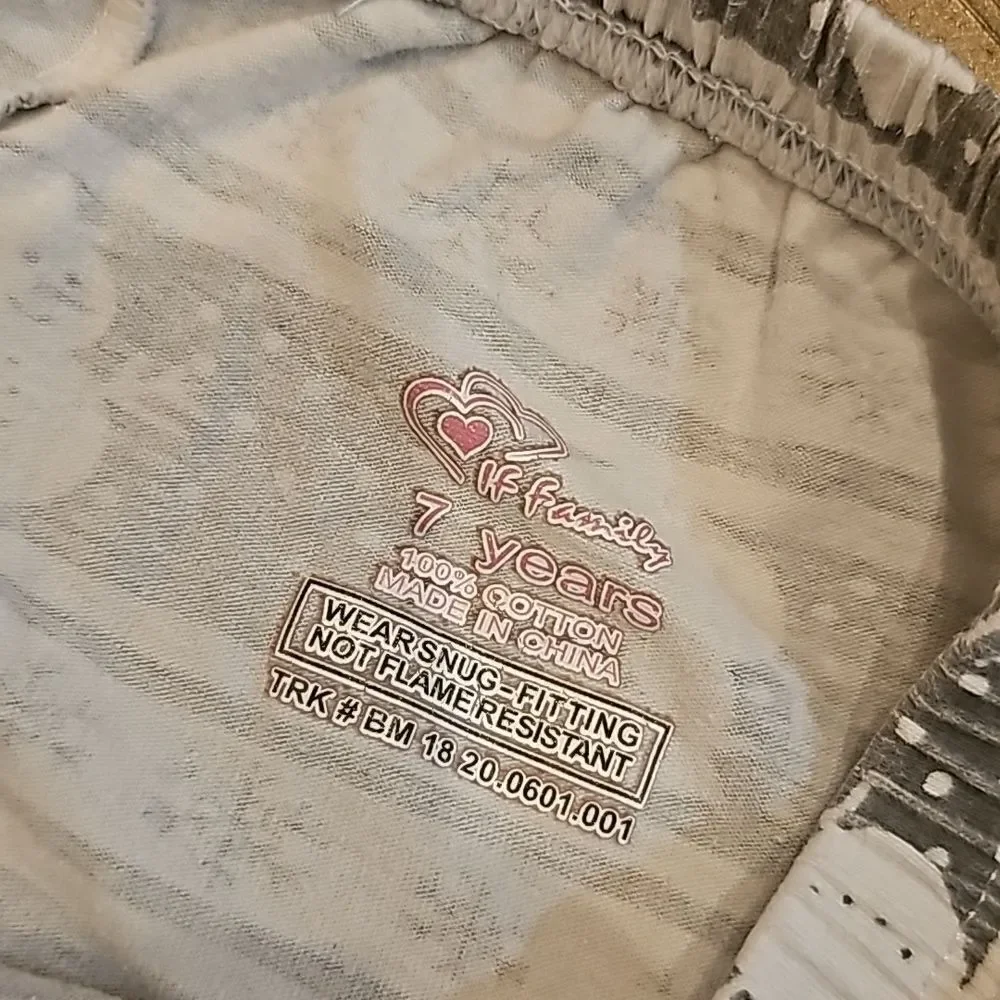 Snowman pj pants size 7